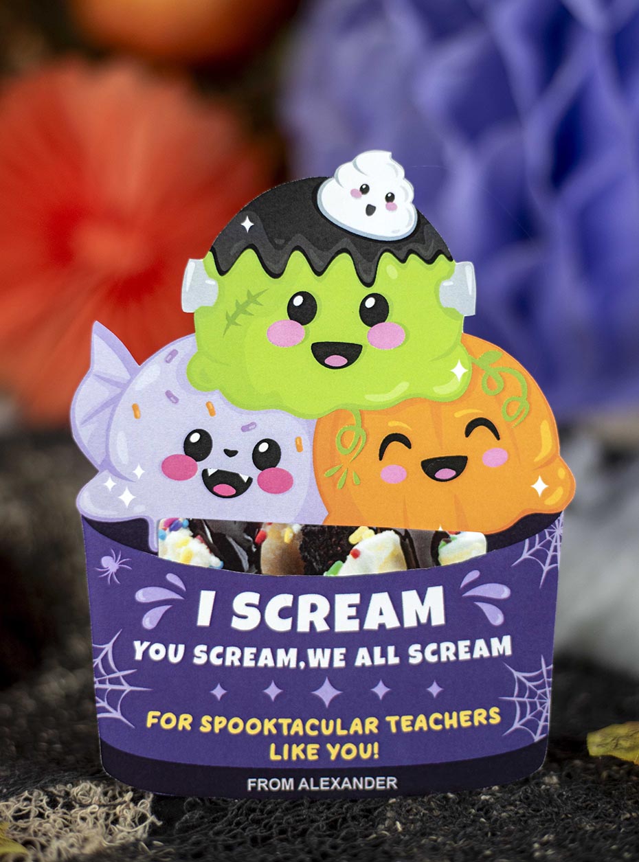 halloween ice cream gift card holder great for diy teacher gift